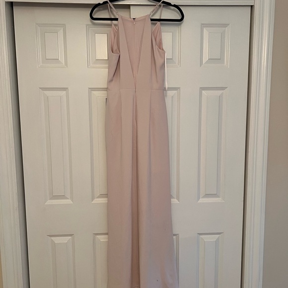 NEW HARLYN Anthropologie PALE PINK Twist Detail SLEEVELESS Evening Dress GOWN S - Picture 8 of 10